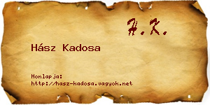 Hász Kadosa névjegykártya